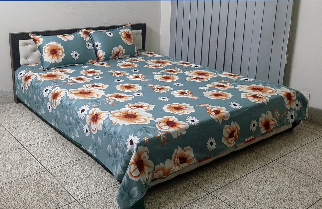 Big Size Bed Sheet With 2 Pillow Cover