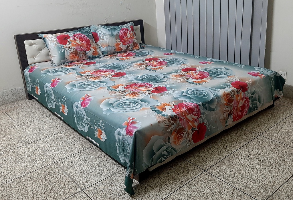 Big Size Design Bed Sheet With 2 Pillow Cover